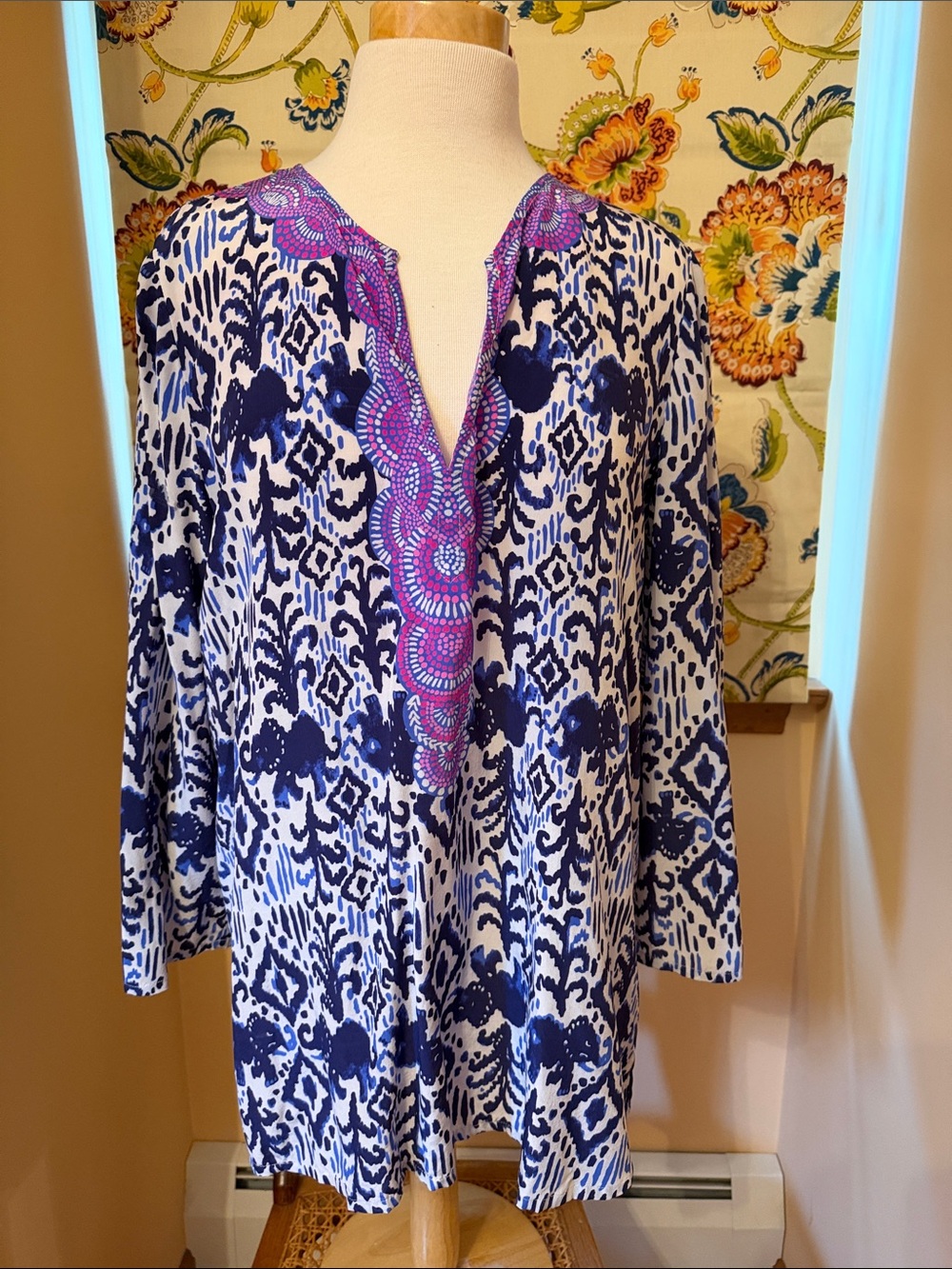 Lilly Pulitzer Blue & Purple Printed Tunic
100% Silk